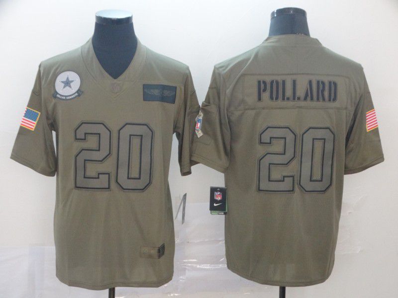 Men Dallas cowboys #20 Pollared Nike Camo 2019 Salute to Service Limited NFL Jerseys->women nfl jersey->Women Jersey